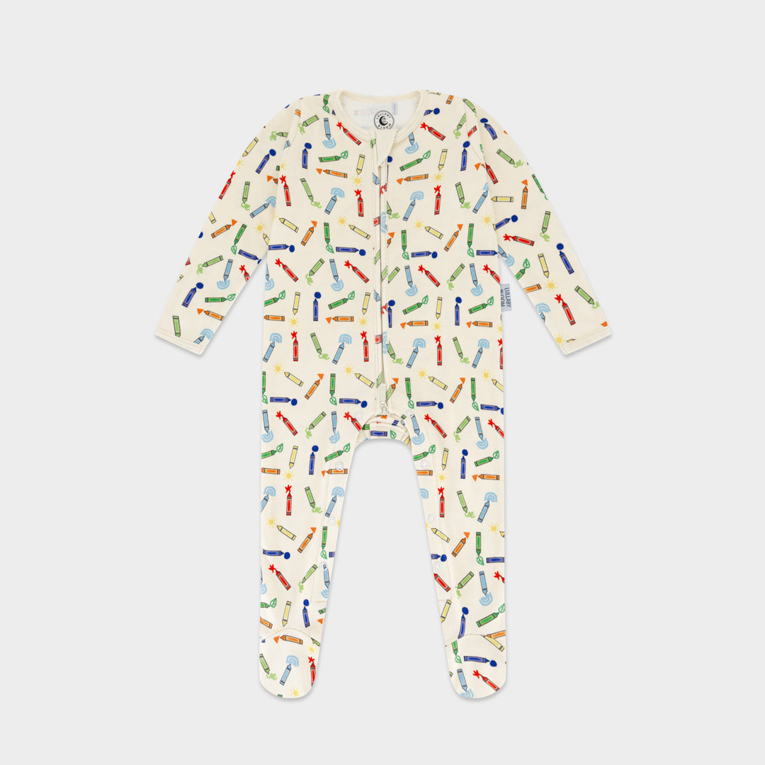Crayons Peek-a-Boo Sleepsuit (0-3 months, 3-6 months)