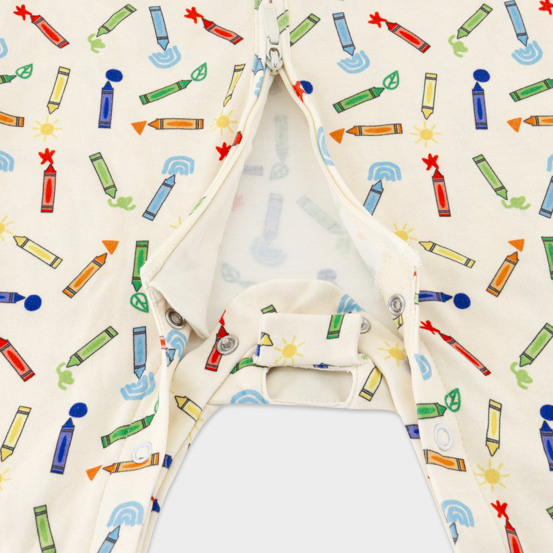 Crayons Peek-a-Boo Sleepsuit (0-3 months, 3-6 months)
