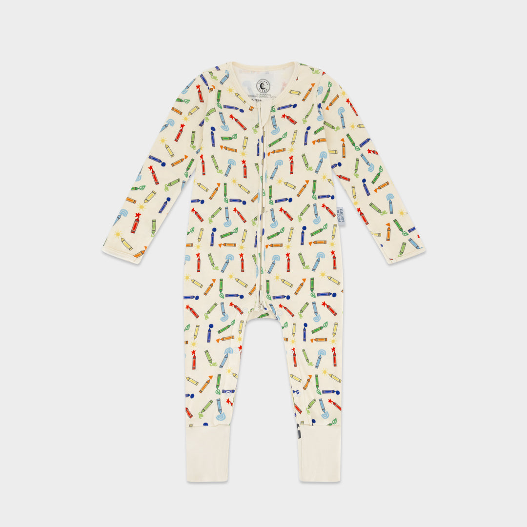 Crayons Convertible Footies Sleepsuit (6-9 months, 9-12 months, 12-18 months)