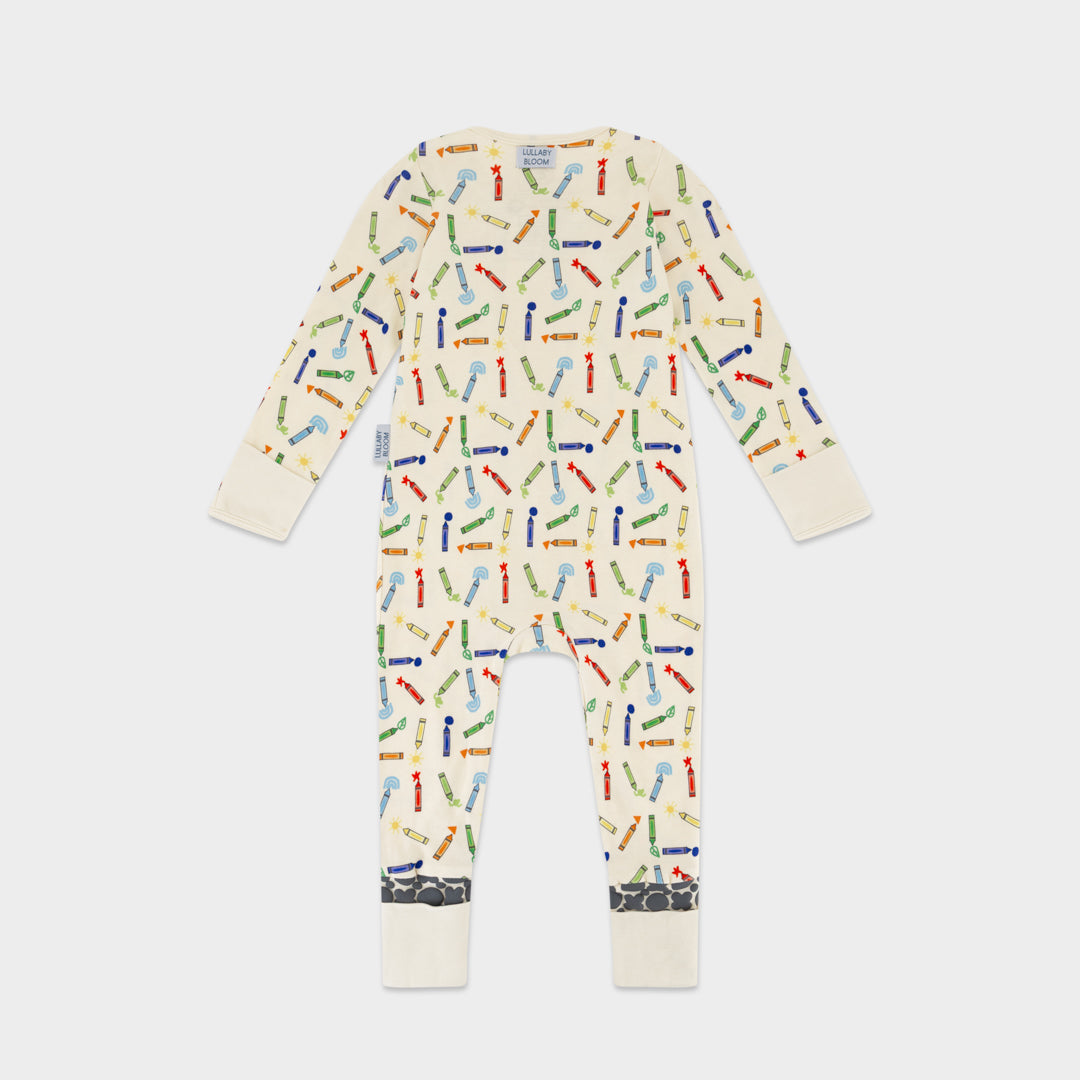 Crayons Convertible Footies Sleepsuit (6-9 months, 9-12 months, 12-18 months)