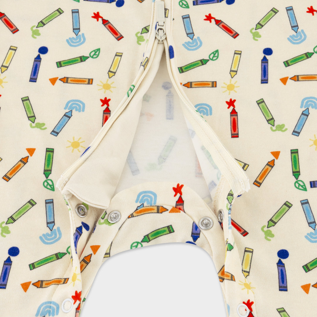 Crayons Convertible Footies Sleepsuit (6-9 months, 9-12 months, 12-18 months)