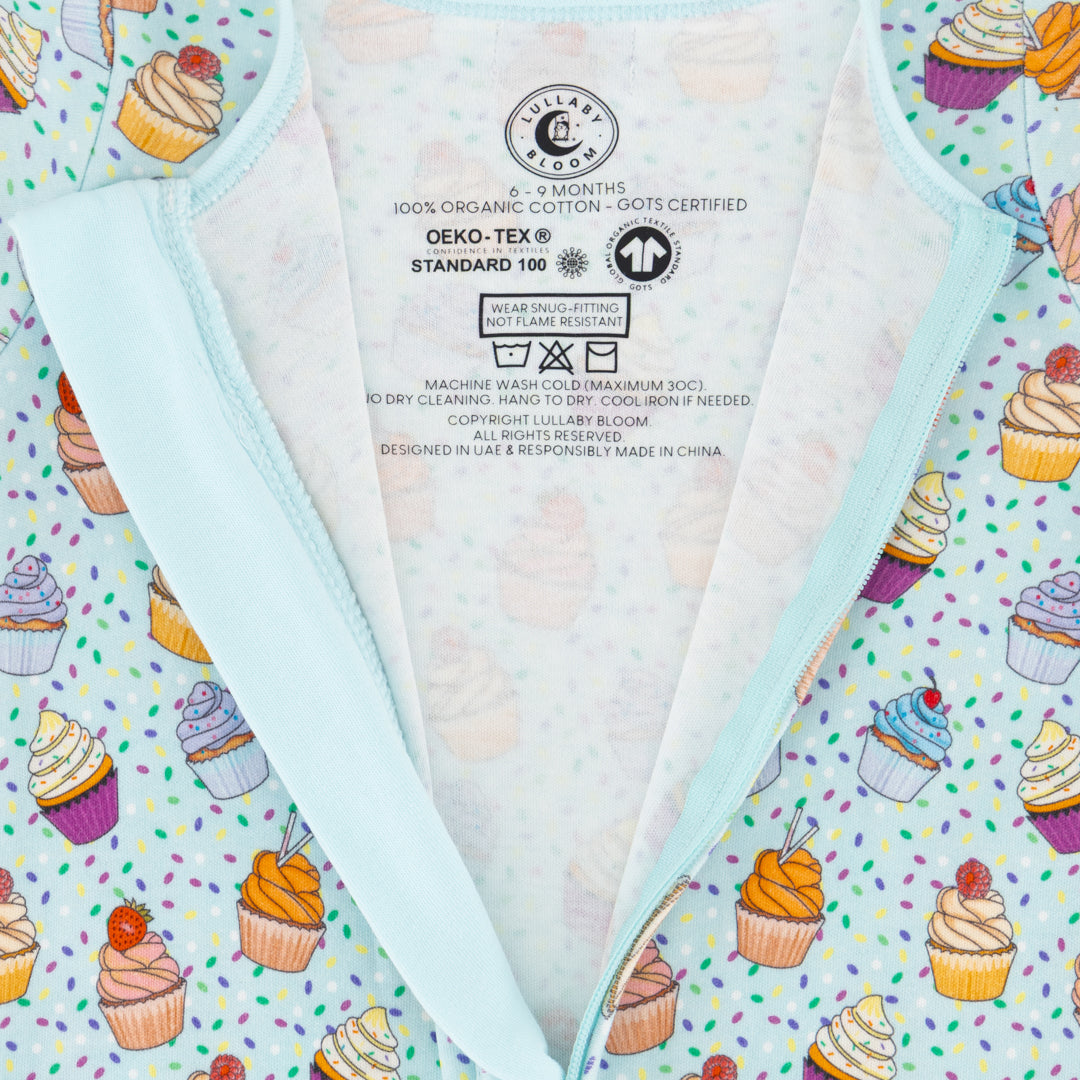 Cupcakes Convertible Footies Sleepsuit (6-9 months, 9-12 months, 12-18 months)