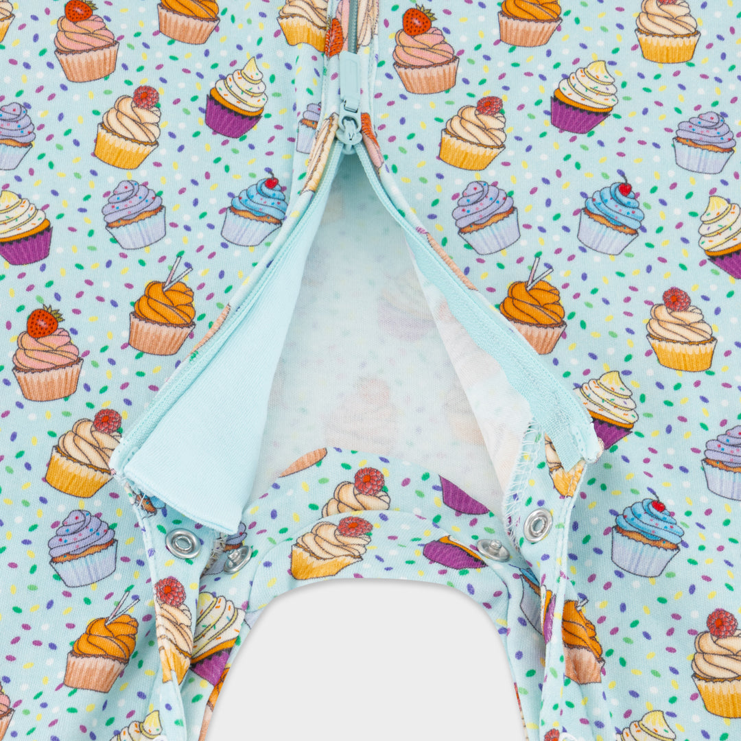 Cupcakes Convertible Footies Sleepsuit (6-9 months, 9-12 months, 12-18 months)