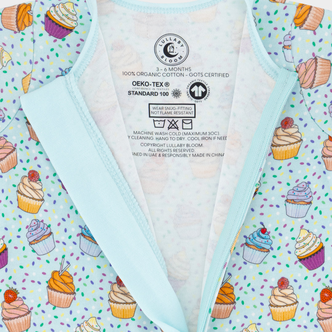 Cupcakes Peek-a-Boo Sleepsuit (0-3 months, 3-6 months)