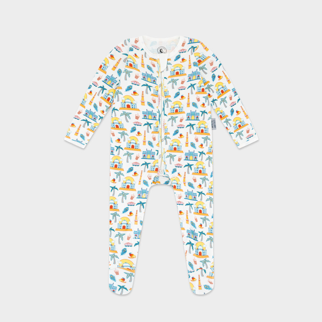 India Peek-a-Boo Sleepsuit (0-3 months, 3-6 months)