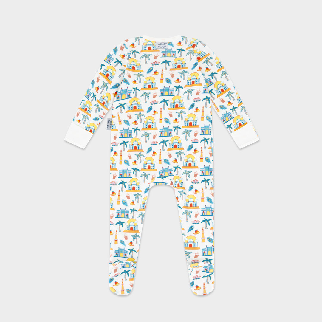 India Peek-a-Boo Sleepsuit (0-3 months, 3-6 months)