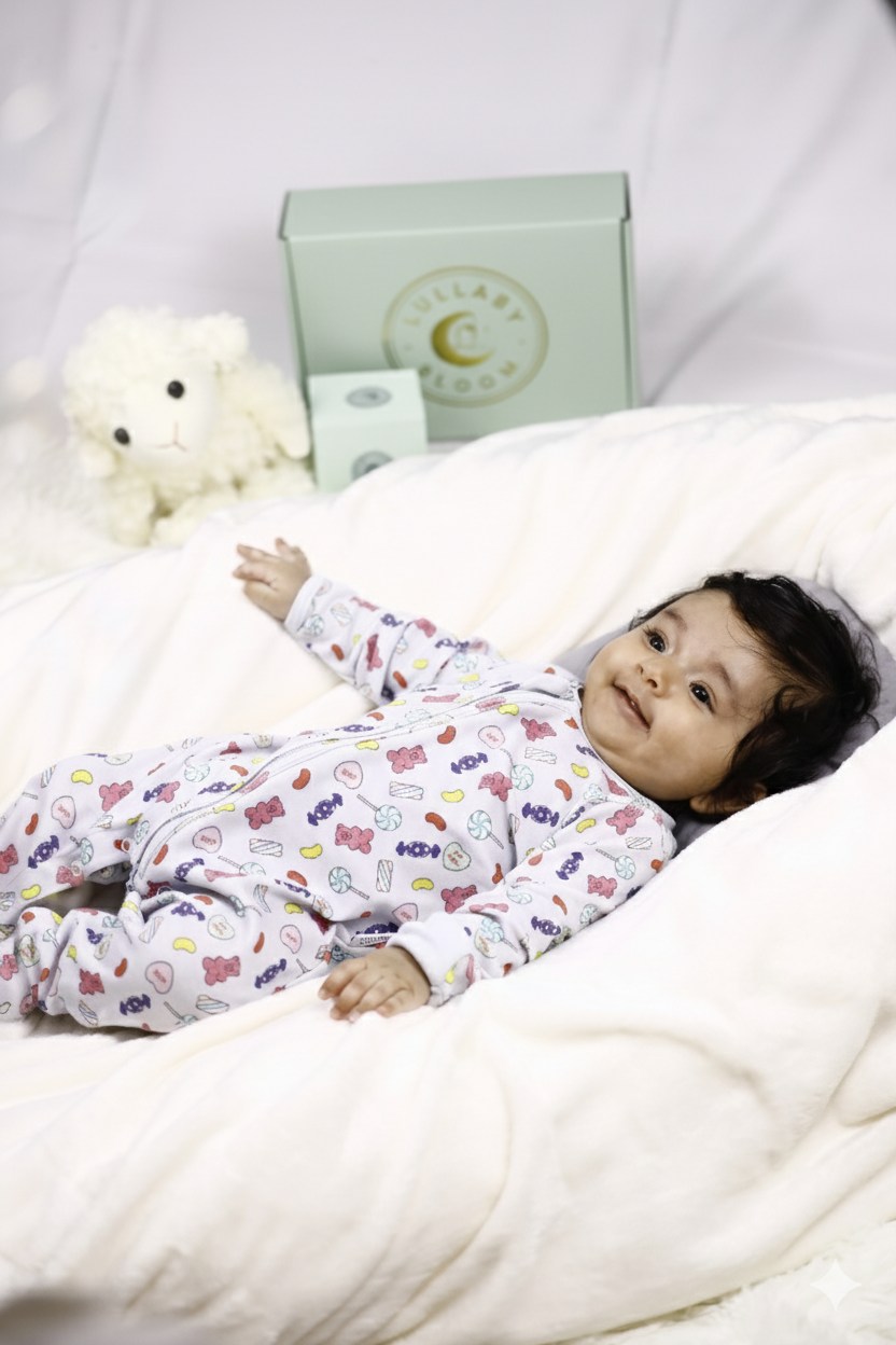 Candy Peek-a-Boo Sleepsuit (0-3 months, 3-6 months)