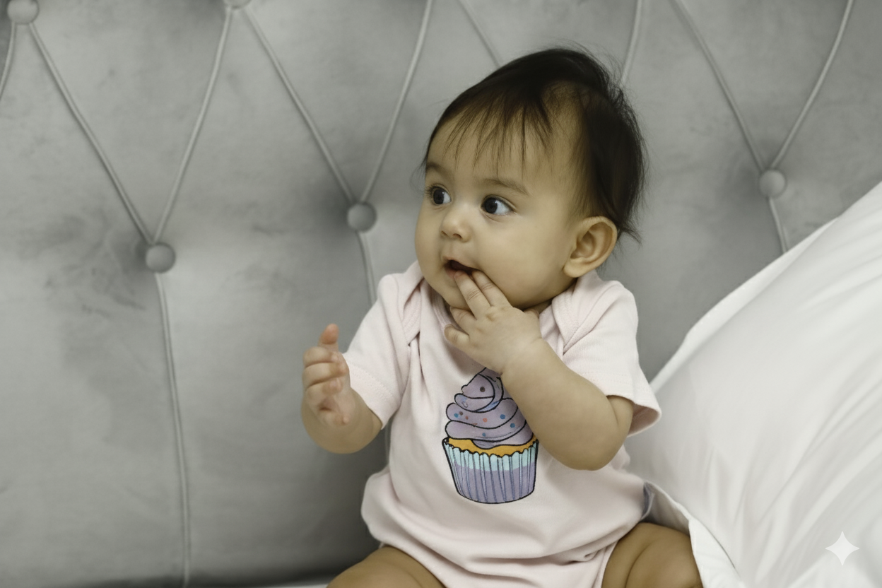 Cupcakes Peek-a-Boo Bodysuit (0-3 months, 3-6 months)