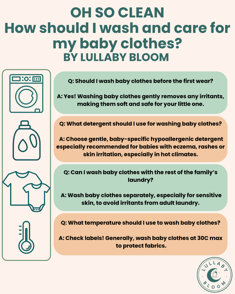 Oh so Clean - How should I wash and care for my baby clothes Guide?